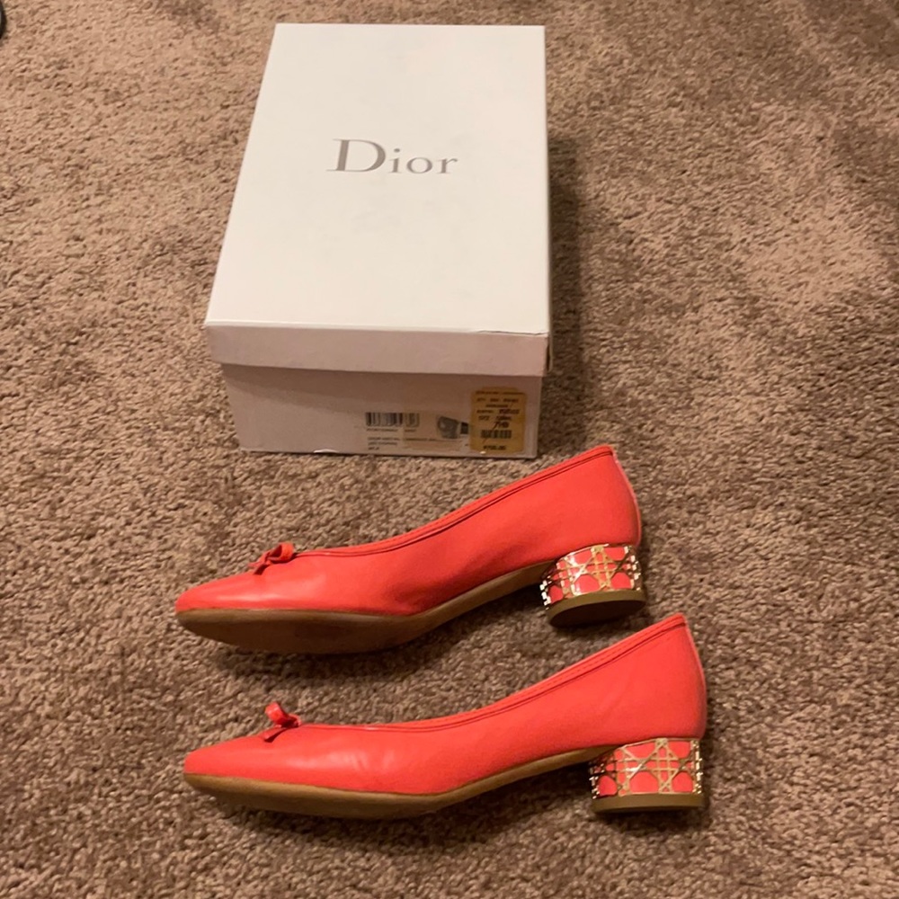 Dior metal cannage balerinas size 37.5